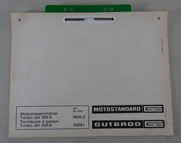 Teilekatalog / Ersatzteilliste Gutbrod Motorrasenmäher Turbo-Jet 350 A