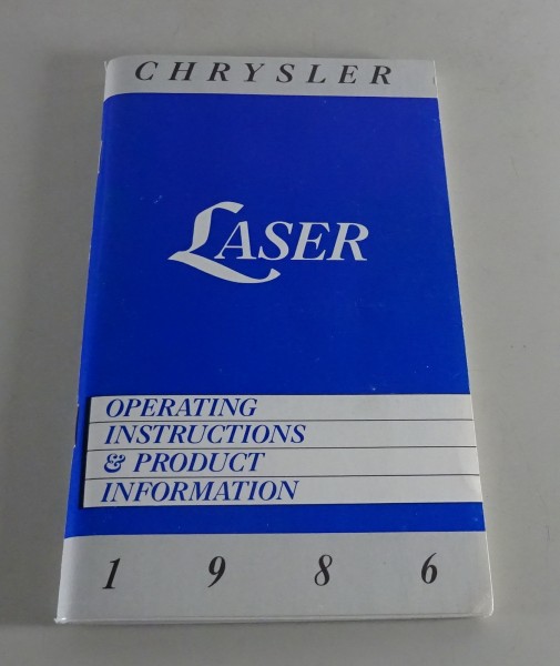 Owner´s Manual / Handbook Chrysler Laser Stand 1986