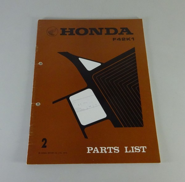 Teilekatalog / Parts Catalogue Honda Tiller / Einachsschlepper F42 K1 from 1979