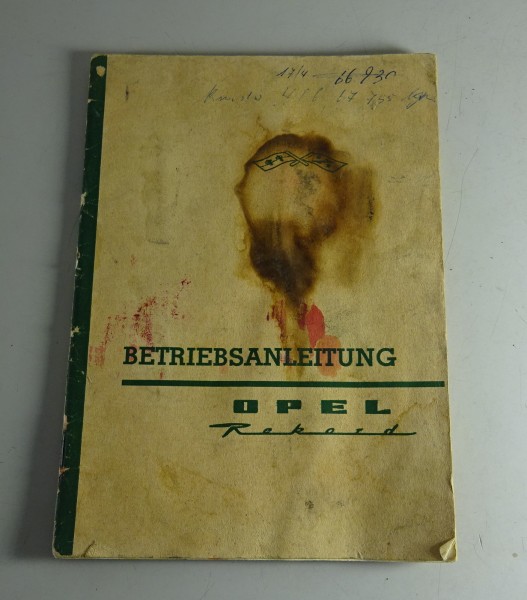 Betriebsanleitung / Handbuch Opel Rekord P2 + Caravan Stand 08/1961
