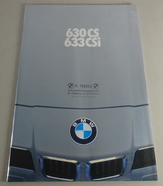 Prospekt / Broschüre BMW E24 630 CS / 633 CSi Stand 01/1977
