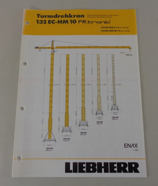 Datenblatt Liebherr Turmdrehkran 132 EC-HM 10 FR.tronic von 04/2005
