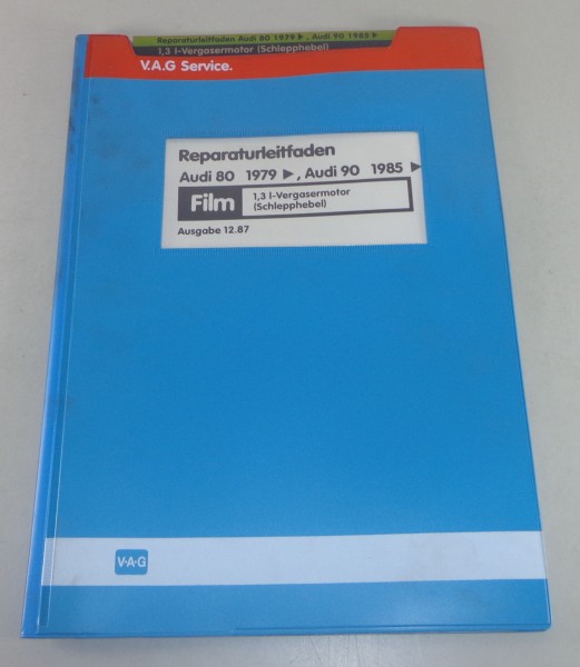 Werkstatthandbuch Microfich Audi 80 / 90 B2 1,3l Vergasermotor Stand 12/1987