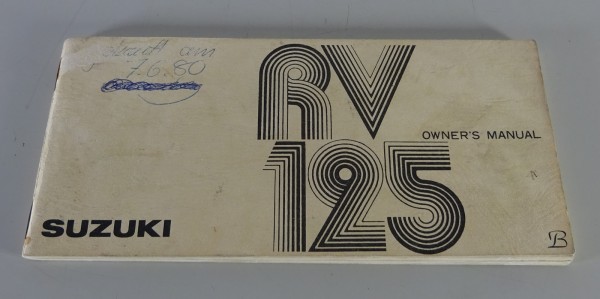 Owner´s Manual / Handbook Suzuki RV 125 Trakker from 06/1976 engl.
