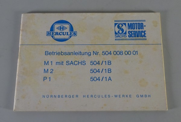 Betriebsanleitung / Handbuch Hercules Mofa M1 / M2 / P1 mit SACHS Motoren
