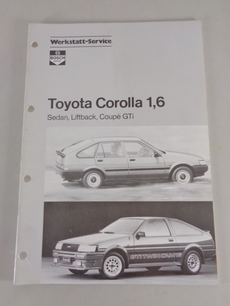 Werkstatthandbuch von Bosch für Toyota Corolla 1,6 Sedan, Liftback, Coupe GTi