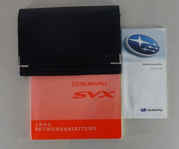Bordmappe + Betriebsanleitung Subaru SVX von 1993