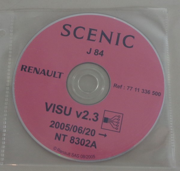 Elektrische Schaltpläne auf CD Renault Scenic J84 Modelljahr ab 06/2005