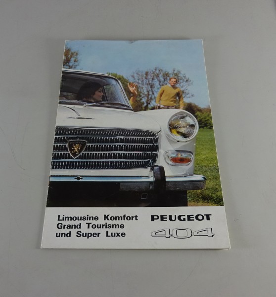 Faltprospekt / Prospekt Peugeot 404 - Limousine Stand 1968