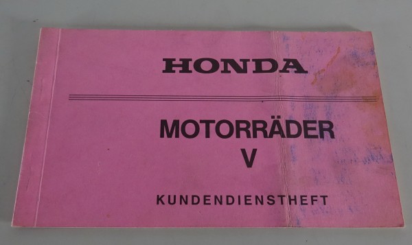 Scheckheft / Kundendienstheft Honda 80er Jahre blanko / ohne Einträge -original-