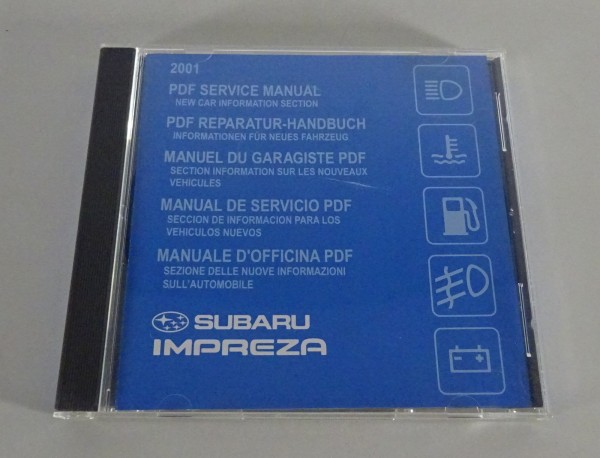 Werkstatthandbuch CD Subaru Impreza GD/GG Modelljahr 2001 Ausgabe 10/2000