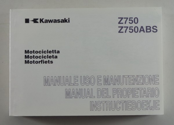 Manual Kawasaki Z 750 / Z 750 ABS von 04/2008 IT / ES / NL