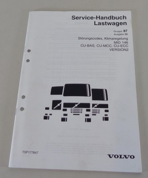 Werkstatthandbuch Volvo LKW Störungscodes Klimaregelung MID 146 von 2002