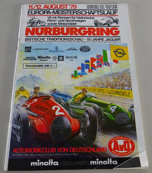 Prospekte Rennprogramm Europa - Meisterschaftslauf am Nürburgring 1979