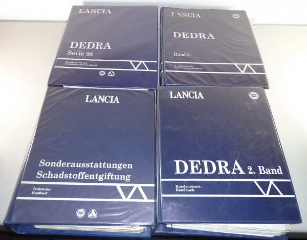 Werkstatthandbuch Reparaturanleitung Lancia Dedra in 4 Bänden von 1989 - 2000
