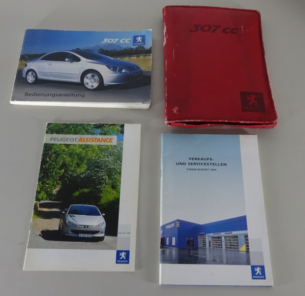 Bordmappe mit Betriebsanleitung / Handbuch Peugeot 307 CC Cabrio Stand 04/2004