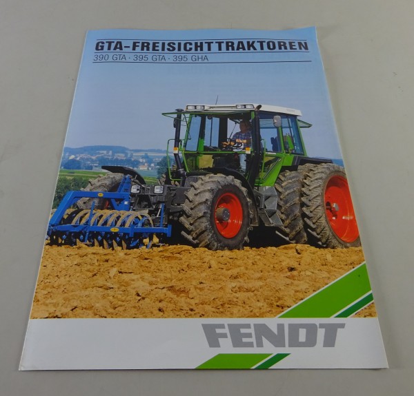Faltprospekt Fendt GTA - Freisichttraktoren 390 GTA, 395 GTA etc. Stand 1980er