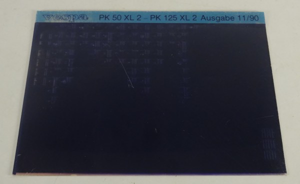 Microfich / Ersatzteilkatalog Vespa PK 50 XL 2 - PK 125 XL 2 Stand 11/1990