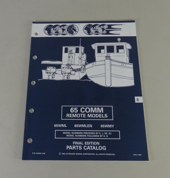 Teilekatalog OMC Outboards / Außenborder 65 PS Models von 05/1992