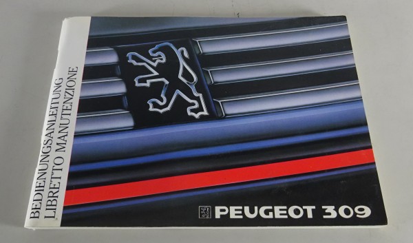 Betriebsanleitung / Handbuch Peugeot 309 Stand 09/1987