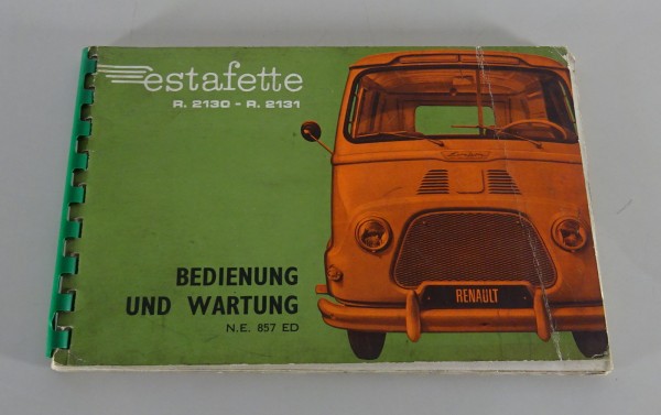 Betriebsanleitung / Handbuch Renault Estafette R2130 - R2131 Stand 12/1960