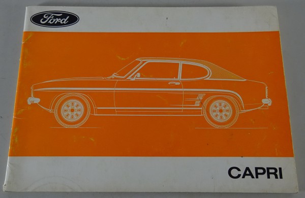 Betriebsanleitung / Handbuch Ford Capri (MK I) / Mark I Stand 07/1972