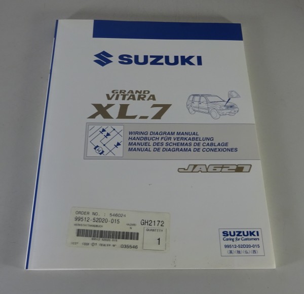Werkstatthandbuch Elektrik / Schaltpläne Suzuki Grand Vitara XL-7 JA 627 07/2003