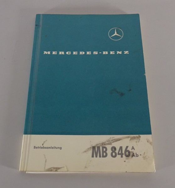 Betriebsanleitung / Handbuch Mercedes-Benz Motor MB 846 A / Ab von 01/1965