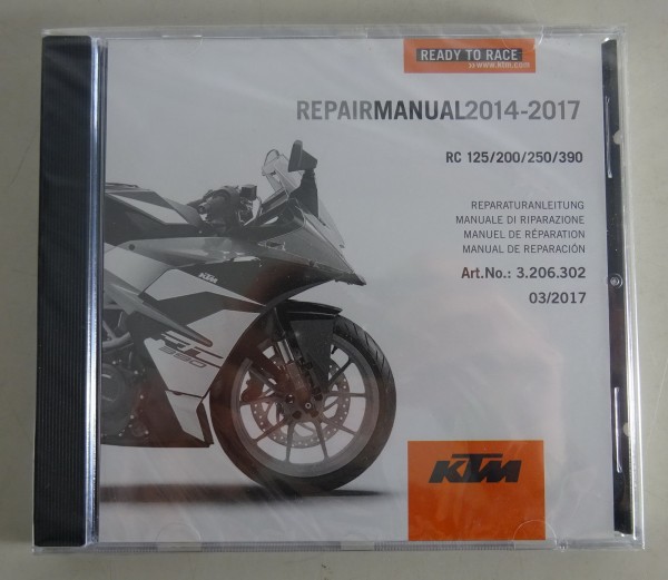 Werkstatthandbuch / Workshop Manual KTM RC 125/200/250/390 Bj. 2014-2017