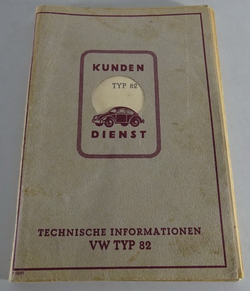 Werkstatthandbuch VW Typ 82 Kübel + 82 E Käfer, Original Stand 04/1944