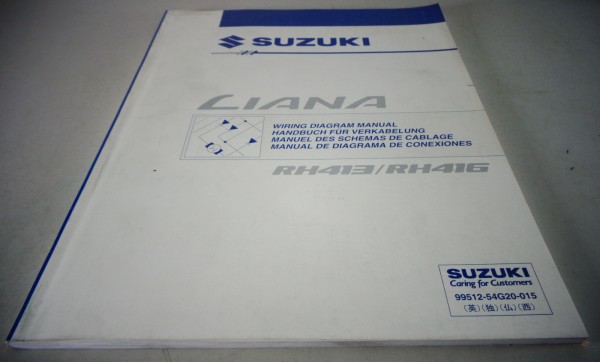 Werkstatthandbuch Elektrik / Schaltpläne Suzuki Liana RH413 / RH416 Stand 7/2002