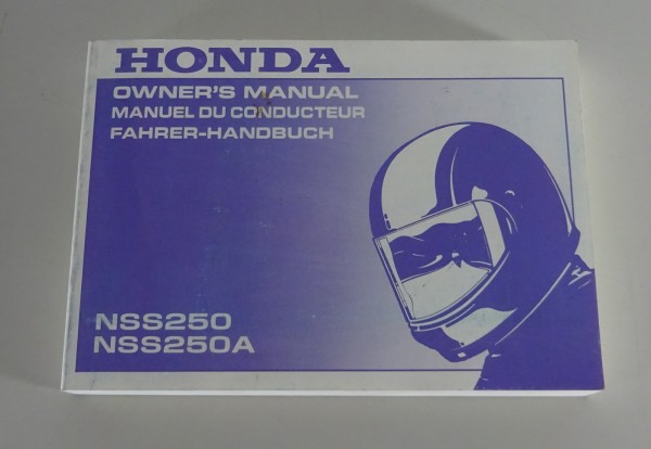 Betriebsanleitung / Owner´s Manual Honda Roller NSS250X / NSS250A Stand 2000