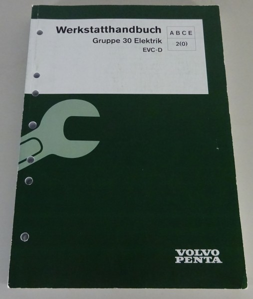 Werkstatthandbuch Volvo Penta Bootsmotor Gruppe 30 Elektrik Stand 12/2011