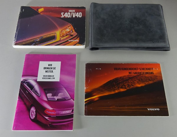Bordmappe mit Betriebsanleitung / Handbuch Volvo S40 + V40 von 2000