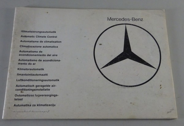 Betriebsanleitung Mercedes-Benz Klimaautomatik für W116 & R107 SL + SLC 04/1979