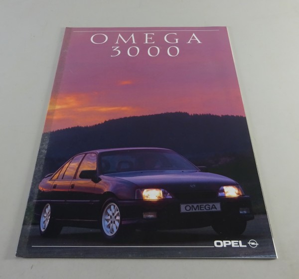 Faltprospekt / Prospekt Opel Omega A 2 3000 + Technische Daten Stand 09/1990