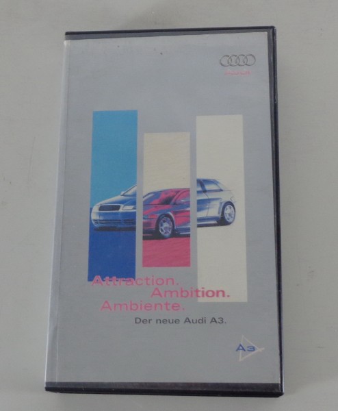 VHS Video Audi A3 8L - Attraction. Ambition. Ambiente. Der neue Audi A3 von 1996