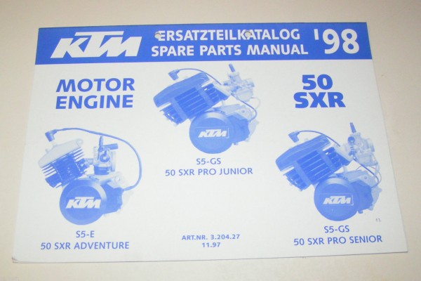 Teilekatalog Motor KTM 50 SXR - Modelljahr 1998