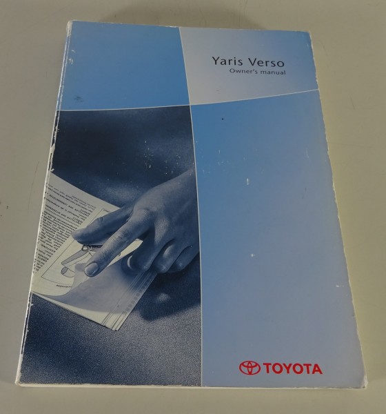 Owner´s Manual / Handbook Toyota Yaris Verso - Englisch - Stand 12/2003