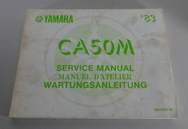 Werkstatthandbuch Wartungsanleitung Yamaha Roller CA 50 M Salient Stand 10/1982