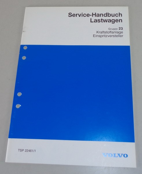 Werkstatthandbuch Volvo LKW Motor TD163 Kraftstoffanlage von 1991