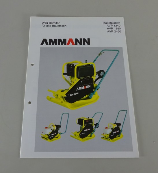 Prospekt / Broschüre Ammann Rüttelplatten AVP 1240 / 1850 / 2460