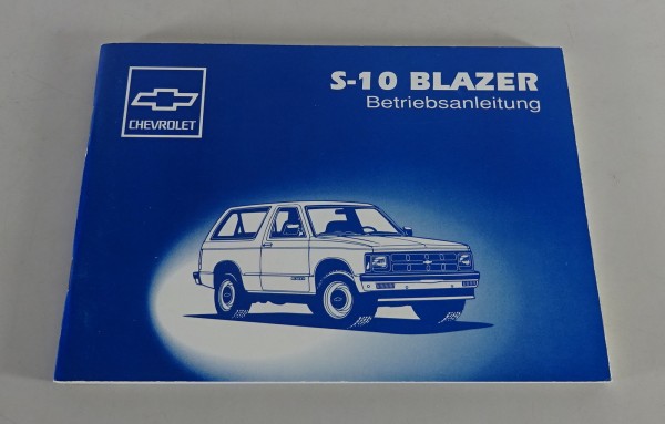 Betriebsanleitung Handbuch Chevrolet S-10 Blazer Stand 1993 auf Deutsch