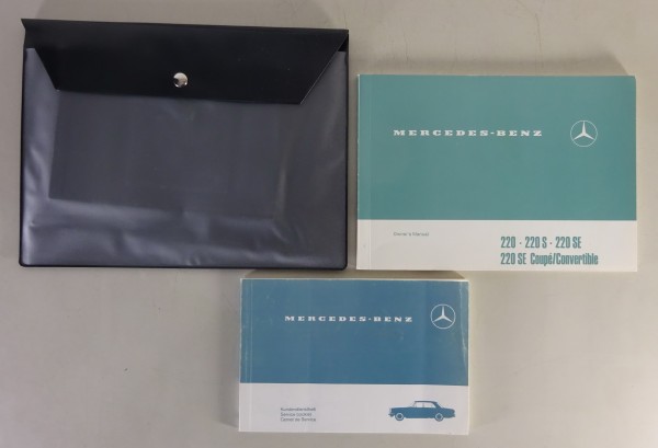 Wallet + Owner´s Manual Mercedes-Benz W111 220 S SE SEb Cabrio Coupé 1961 - 1965