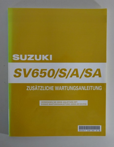 Werkstatthandbuch Nachtrag Suzuki SV650/(S/A/SA K7 Stand 10/2006