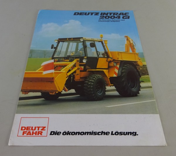 Prospektblatt / Broschüre Deutz INTRAC 2004 GI Stand 05/1980