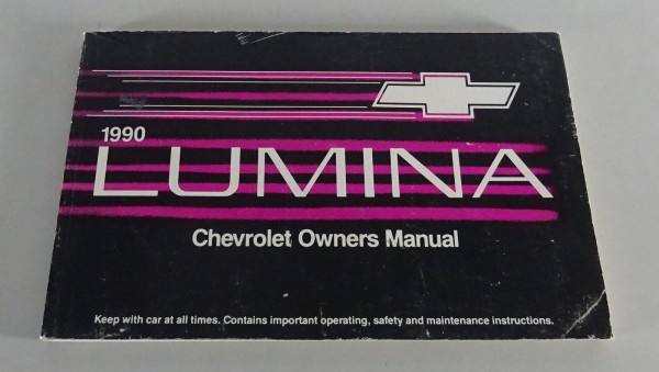 Owner´s Manual / Handbook Chevrolet Lumina Stand 1990