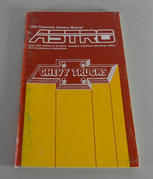 Owner´s Manual / Handbook Chevrolet Astro Stand 1988