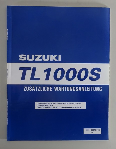 Werkstatthandbuch Suzuki TL 1000 S Modell 98 Nachtrag Stand 11/1997