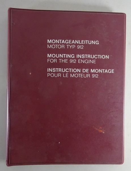 Manuel d'atelier / Guide de réparation moteur Porsche type 912 2,0l édition 1966
